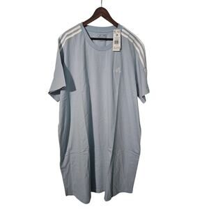 Adidas 3-Stripes Boyfriend T-Shirt Dress Blue/ White - 3X US